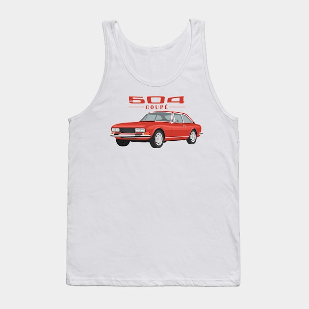 504 Coupé Cabriolet Coupe red Tank Top by creative.z